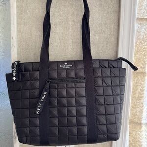 KATE SPADE CAMDEN QUILTED MEDIUM TOTE IN BLACK